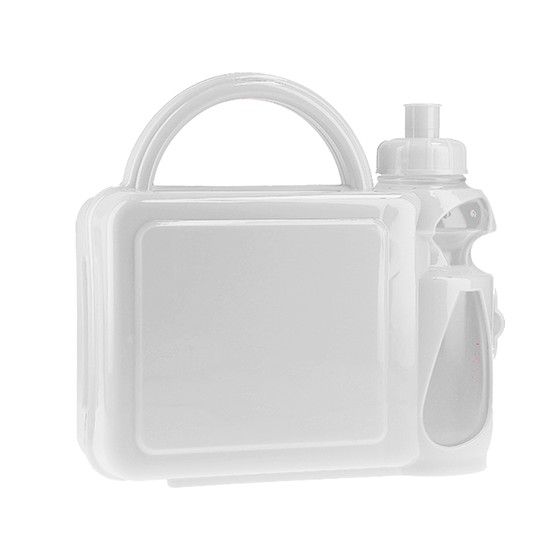 White Lunch Box For Kids With 500 ml Bottle BPA Free
